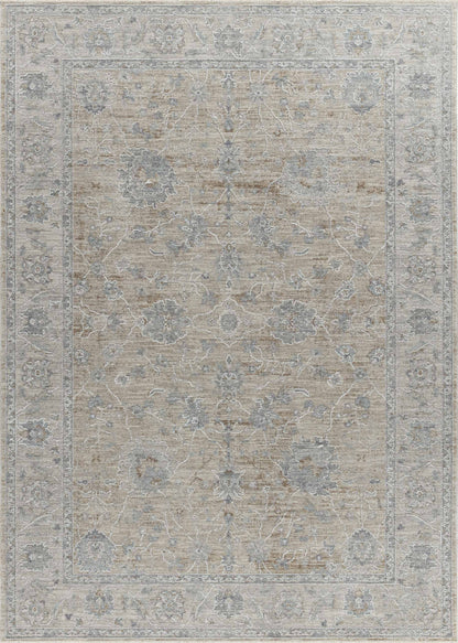 Safiya Floral Medallion Traditional Gold and Beige Indoor Rug