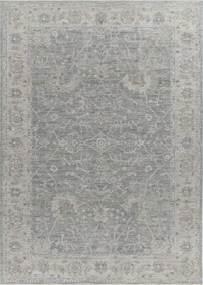 Safiya Floral Medallion Traditional Blue and Grey Indoor Rug