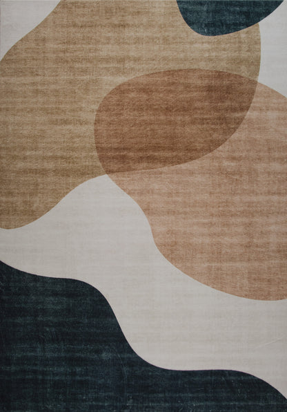 Eclipse Abstract Geometric Cream Rug