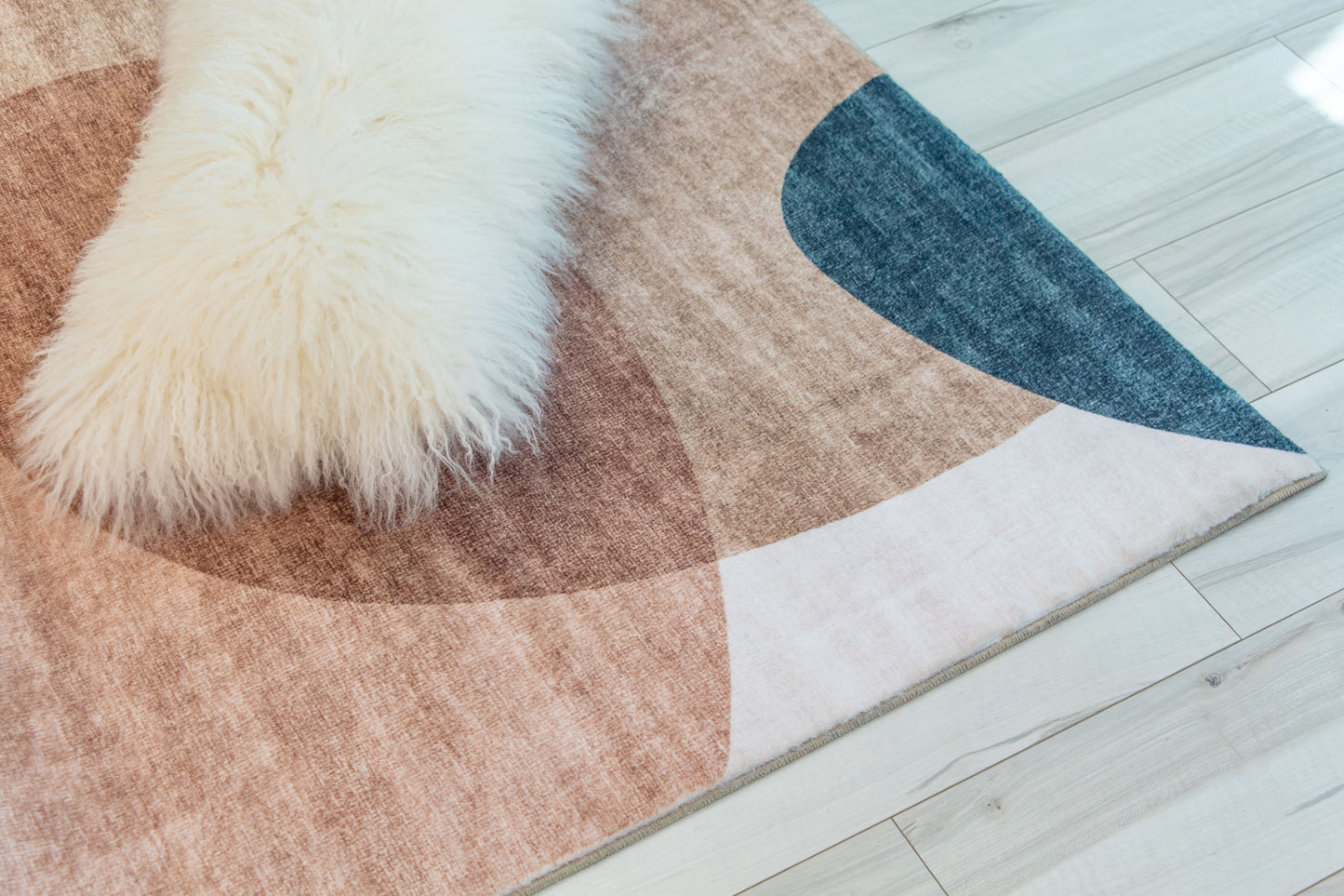 Eclipse Abstract Geometric Cream Rug