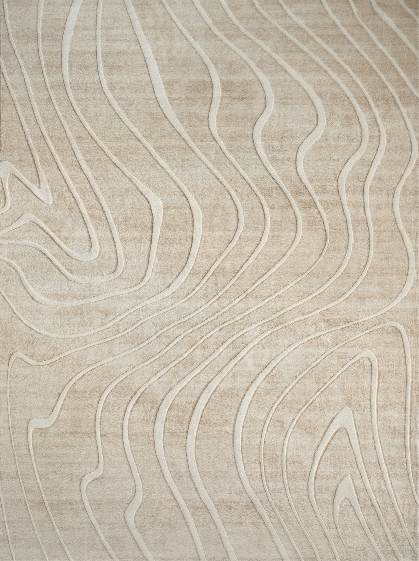 Evan Abstract Line Contemporary Beige and Cream Indoor Rug-1