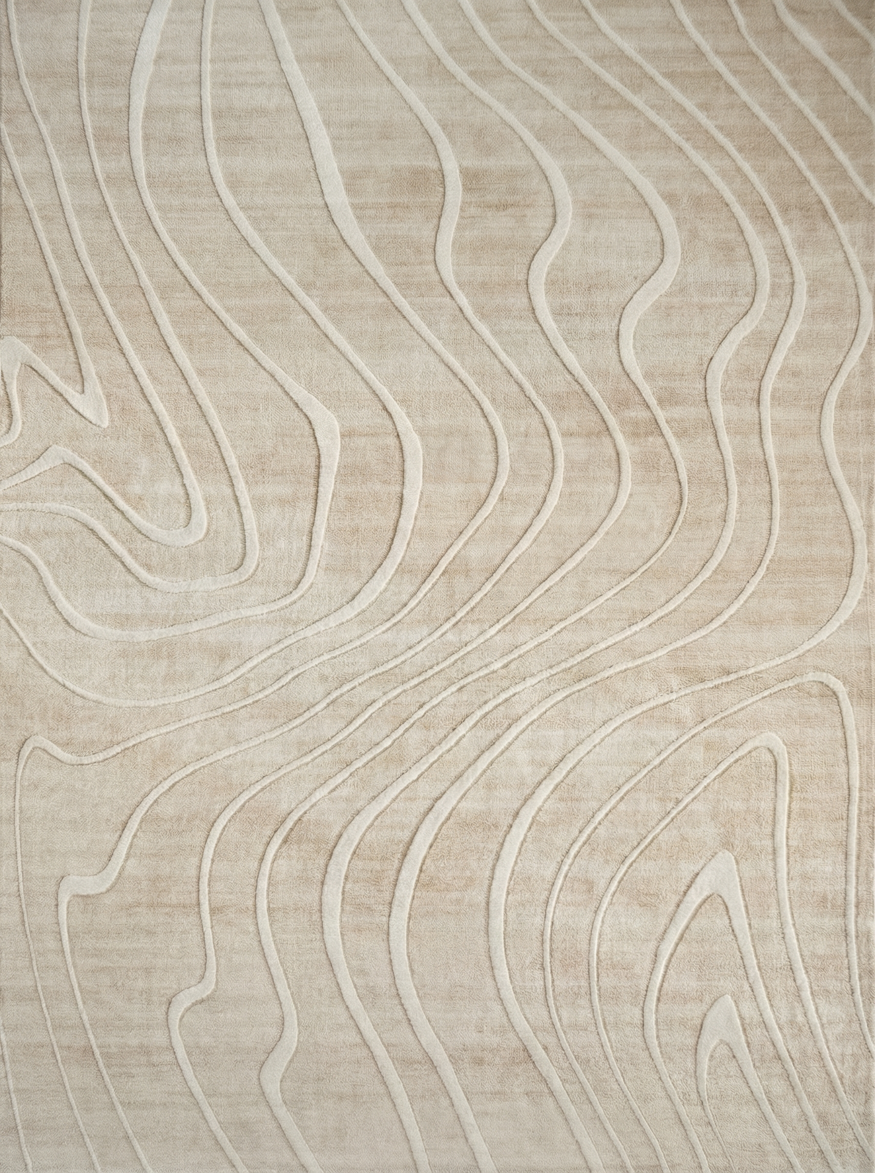 Evan Abstract Line Contemporary Beige and Cream Indoor Rug-1