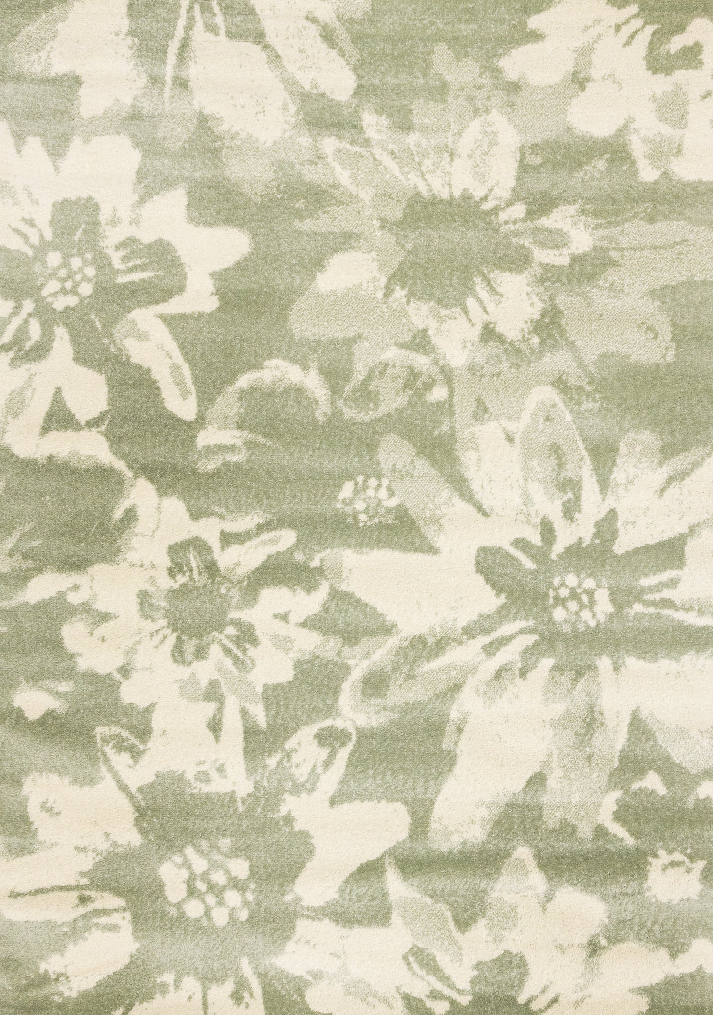 Contemporary Botanical Green Area Rug-1