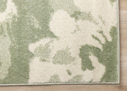 Contemporary Botanical Green Area Rug-5