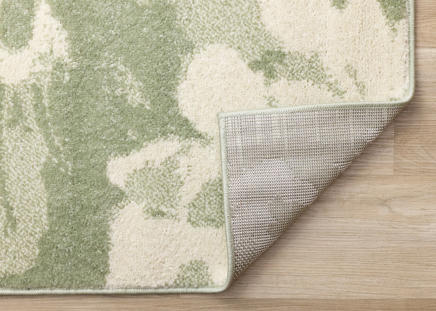 Contemporary Botanical Green Area Rug-6