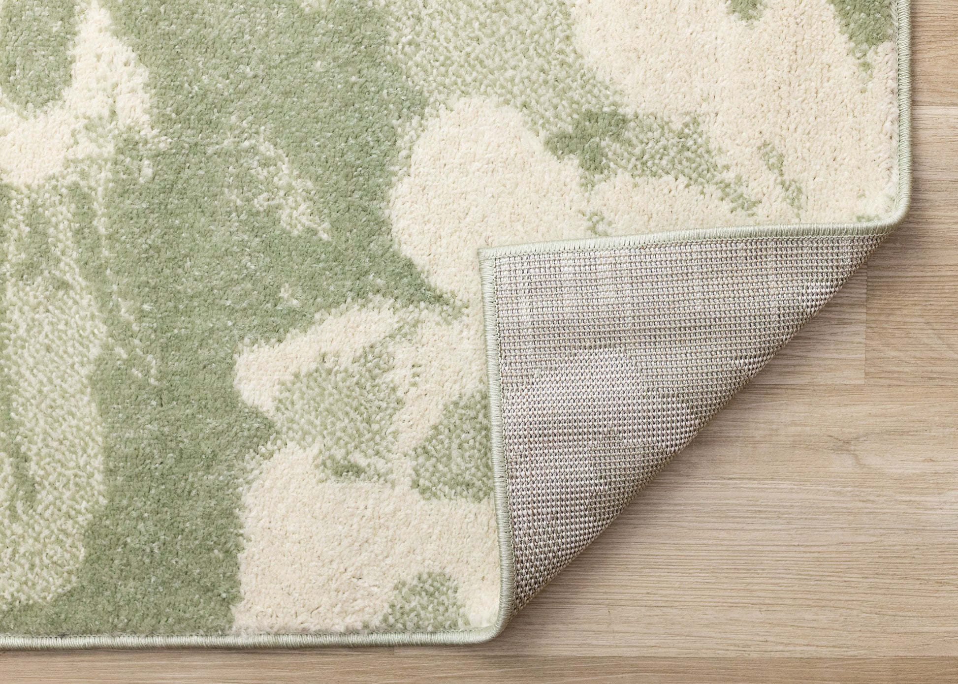 Contemporary Botanical Green Area Rug-6