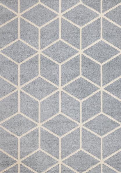 Contemporary Geometric Blue Area Rug-1