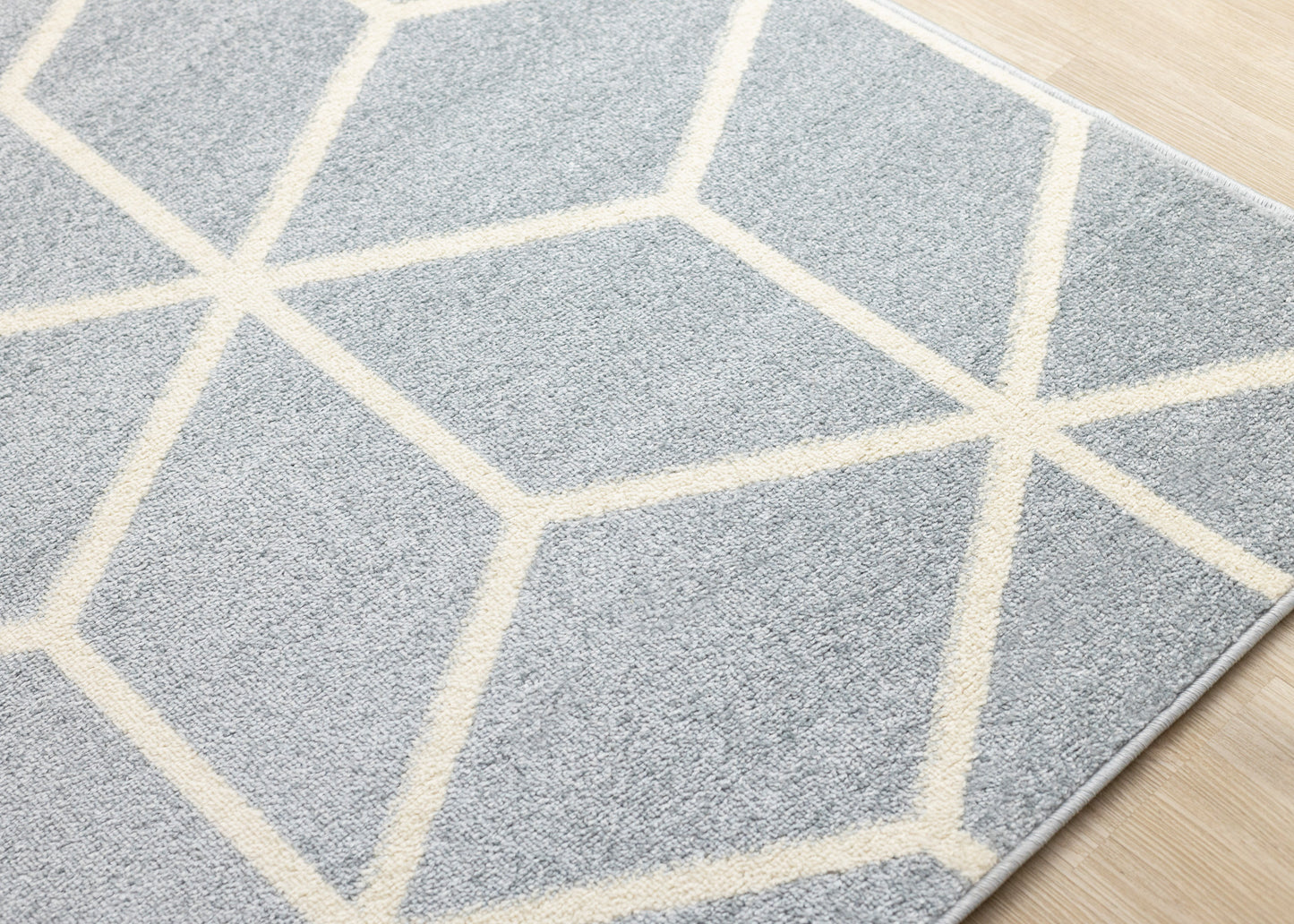 Contemporary Geometric Blue Area Rug-4