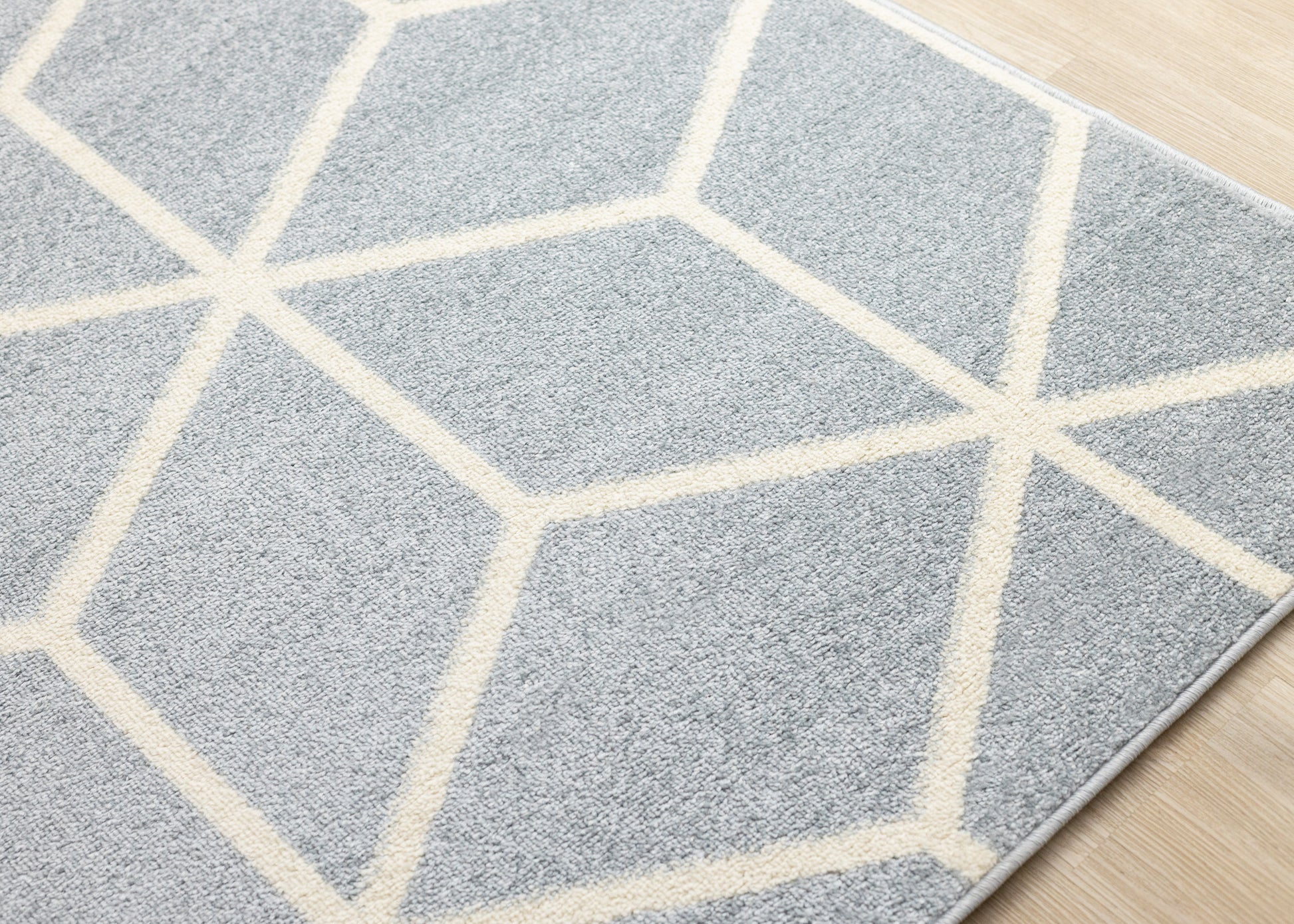 Contemporary Geometric Blue Area Rug-4