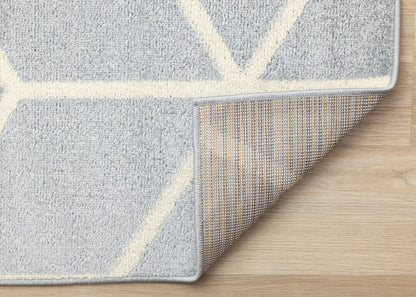 Contemporary Geometric Blue Area Rug-6