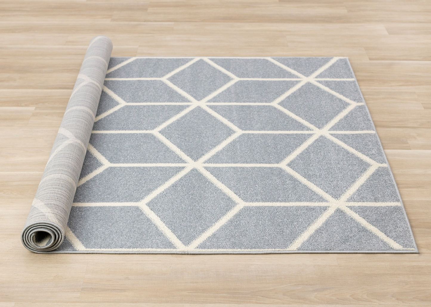 Contemporary Geometric Blue Area Rug-7