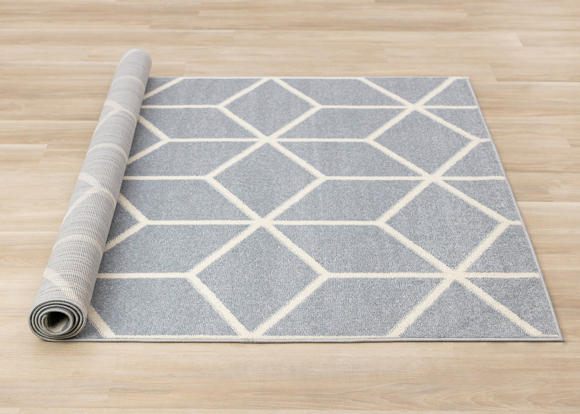 Contemporary Geometric Blue Area Rug-7