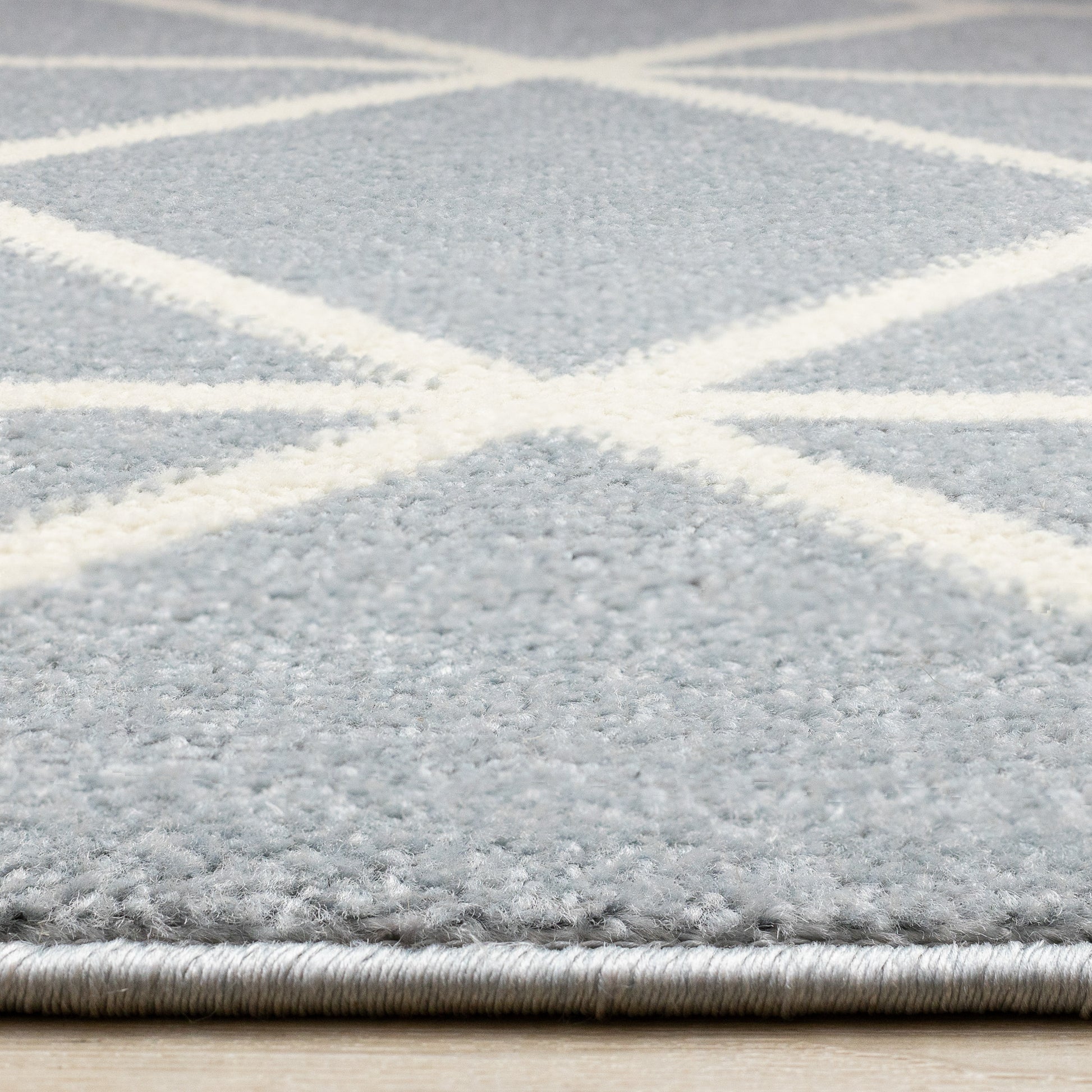 Contemporary Geometric Blue Area Rug-9