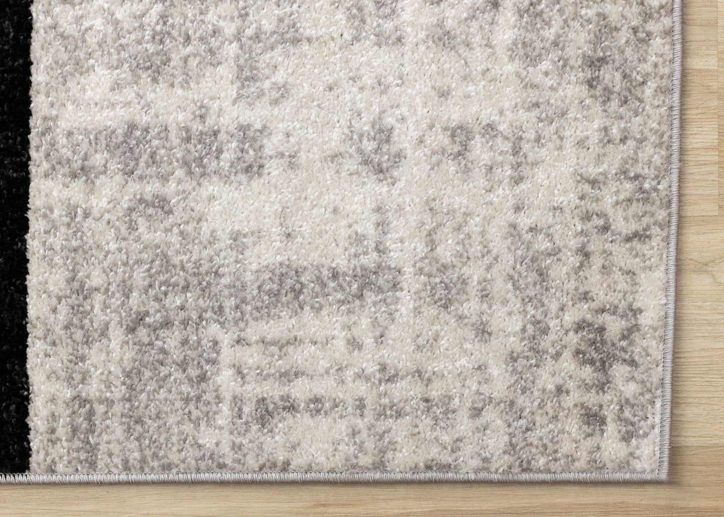 Contemporary Distressed Geometric Grey Area Rug