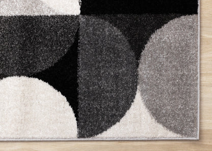 Mid-Century Geometric Grey Area Rug