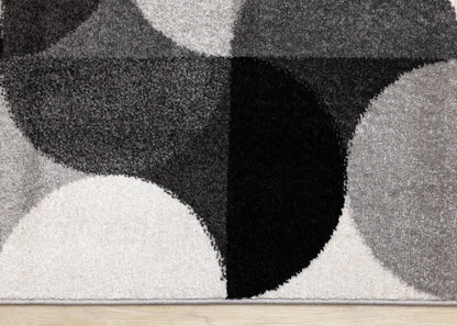 Mid-Century Geometric Grey Area Rug