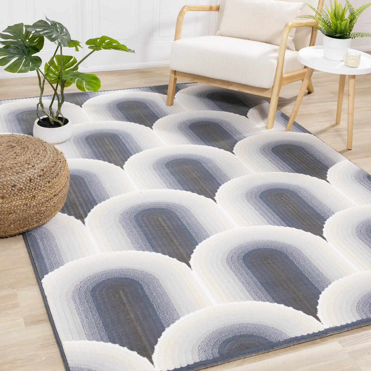 Tapis géométrique crème Deco