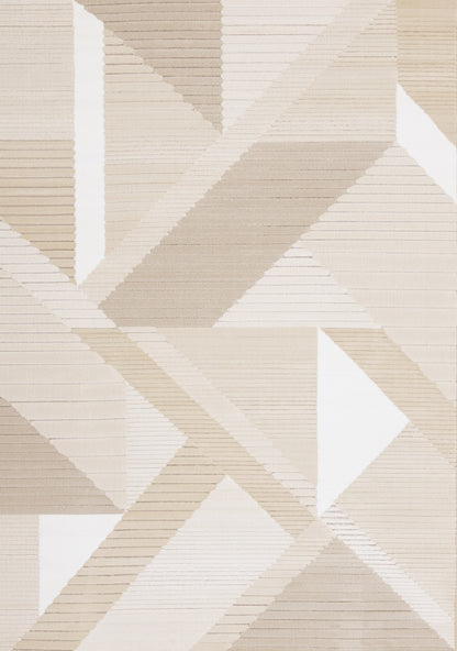 Modern Geometric Beige Area Rug