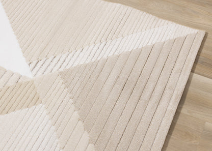 Modern Geometric Beige Area Rug