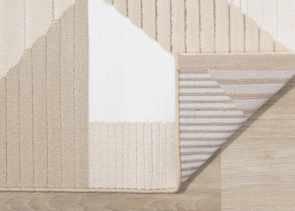Modern Geometric Beige Area Rug
