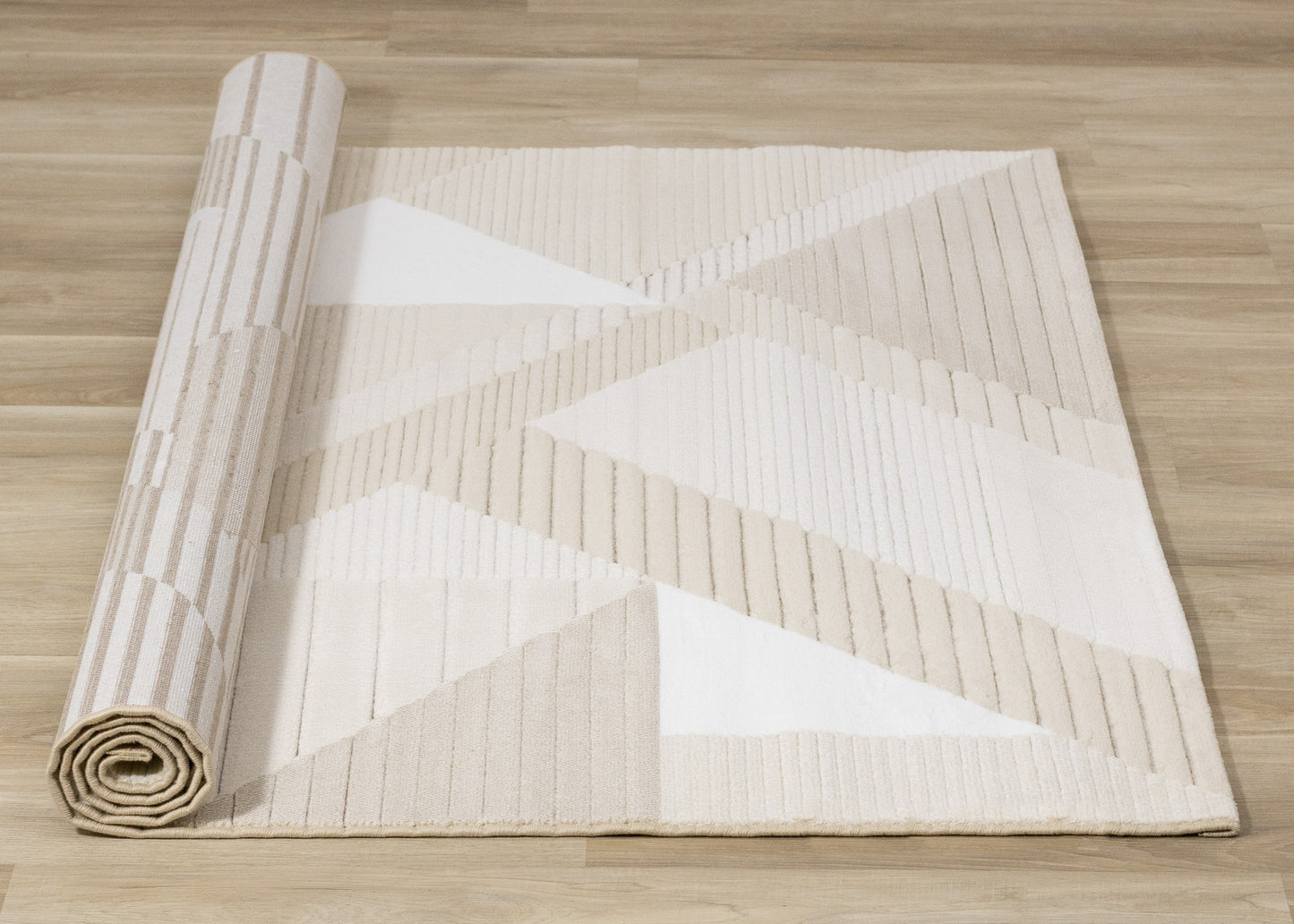 Modern Geometric Beige Area Rug
