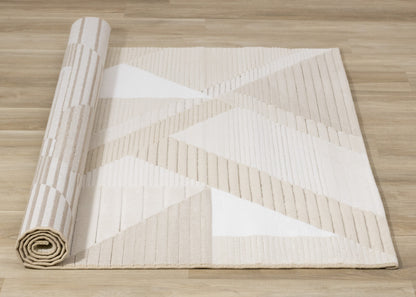 Modern Geometric Beige Area Rug
