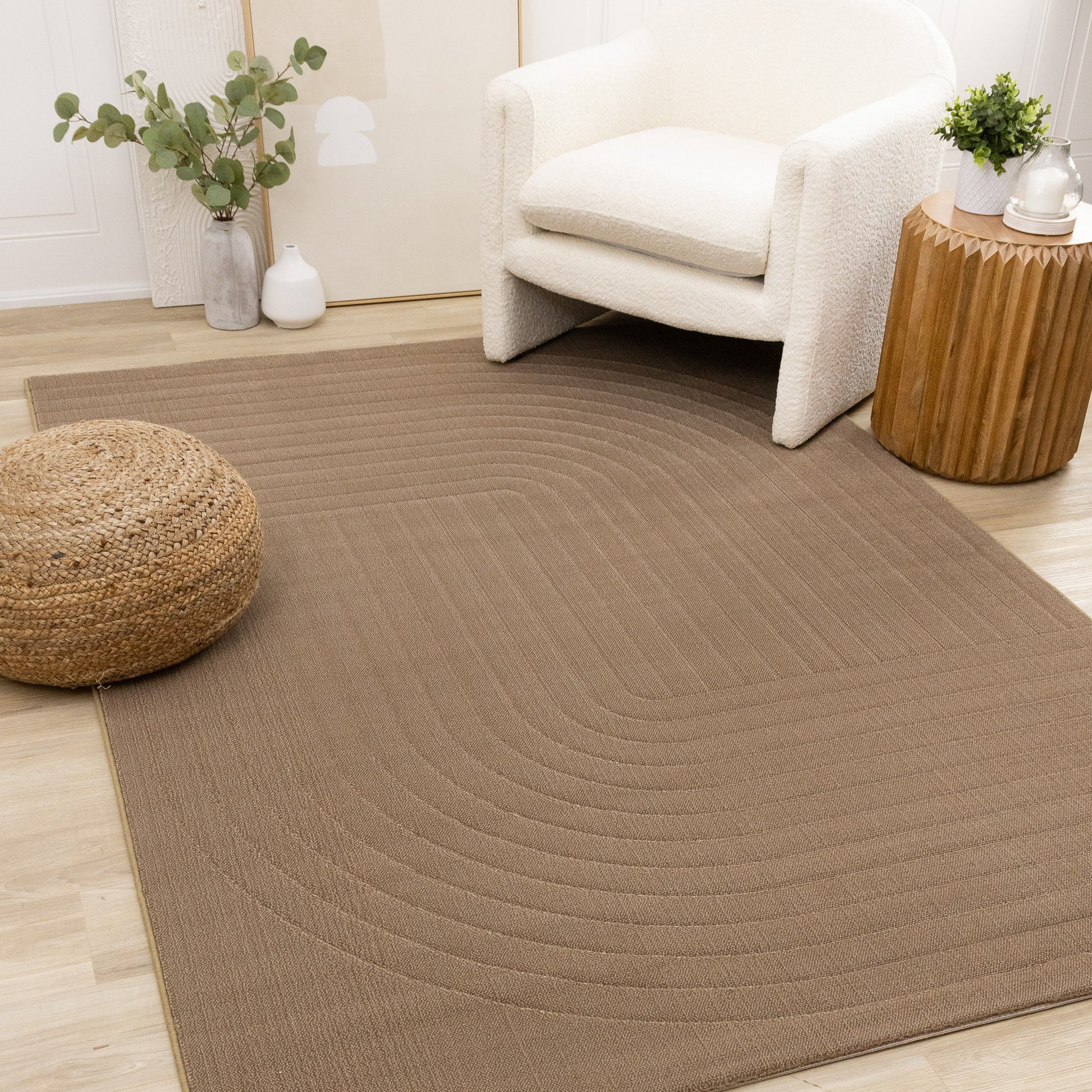 Deco Geometric Brown Area Rug-2