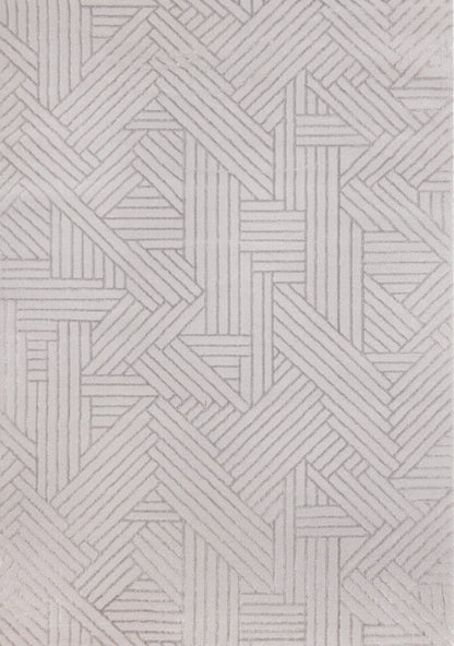 Modern Geometric Grey Area Rug