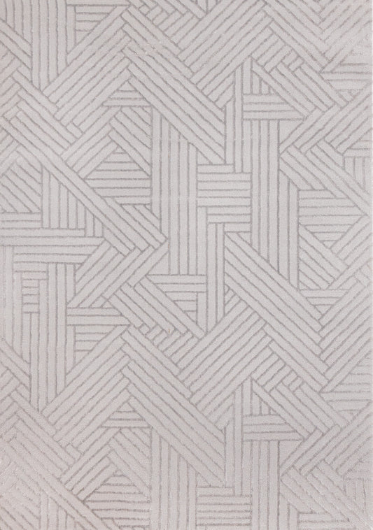 Modern Geometric Grey Area Rug