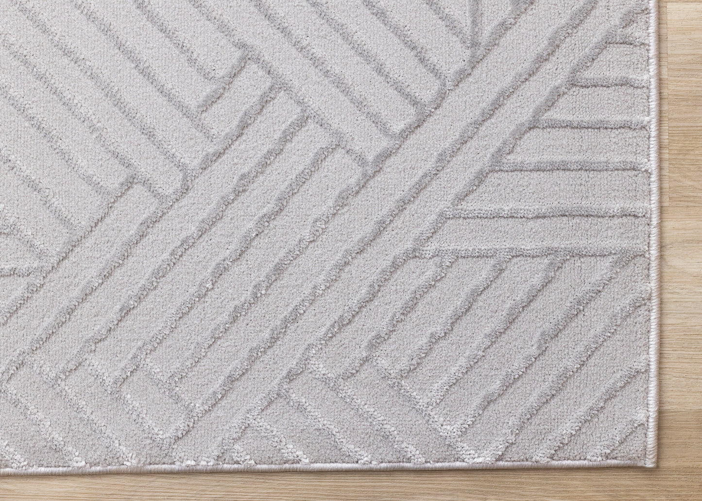 Modern Geometric Grey Area Rug