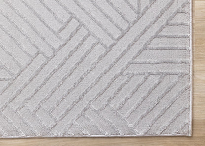 Modern Geometric Grey Area Rug