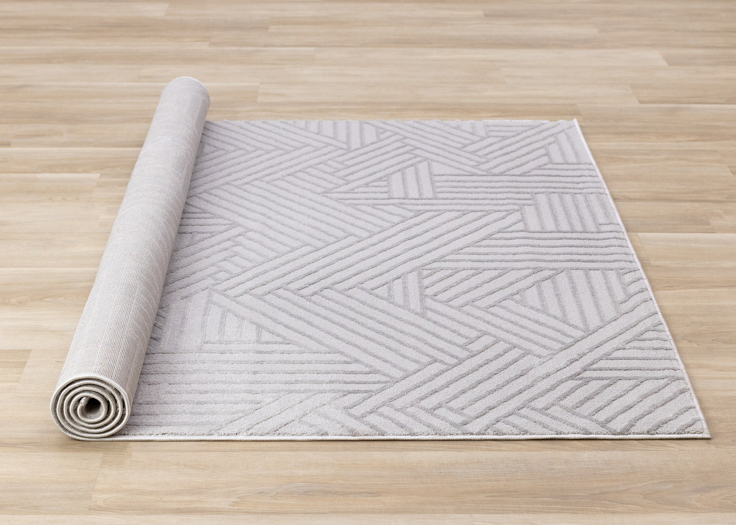 Modern Geometric Grey Area Rug