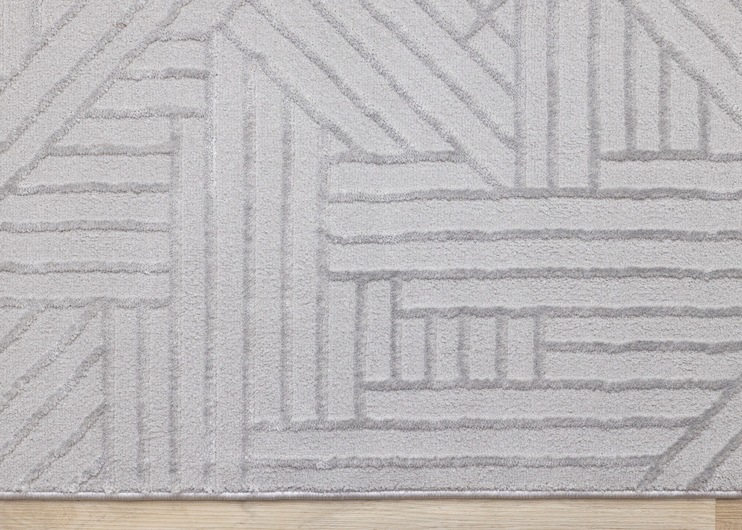 Modern Geometric Grey Area Rug