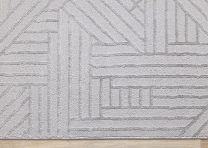 Modern Geometric Grey Area Rug