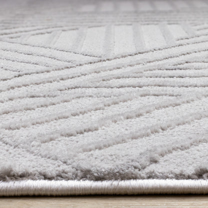 Modern Geometric Grey Area Rug