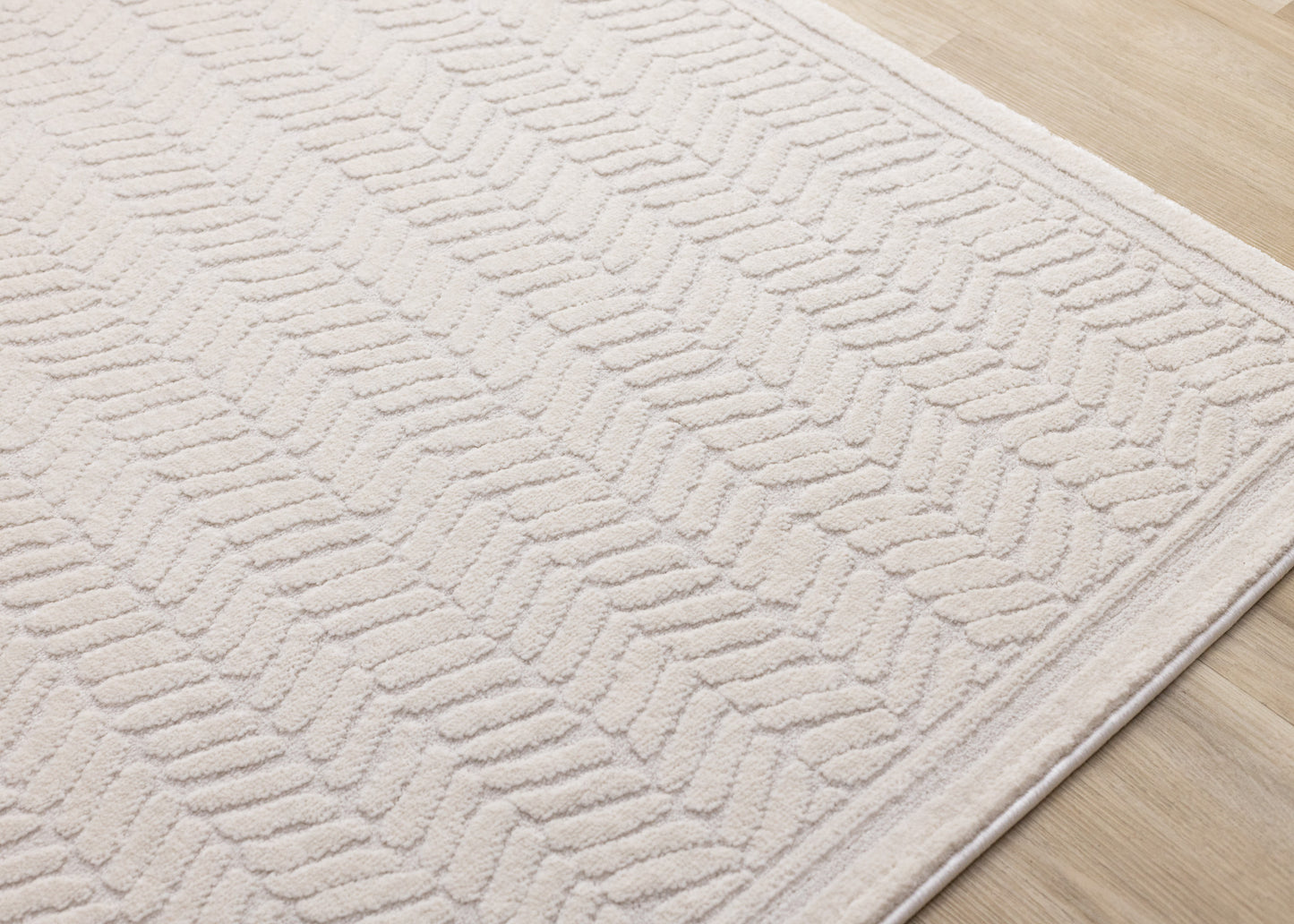 Modern Chevron Beige Area Rug-4