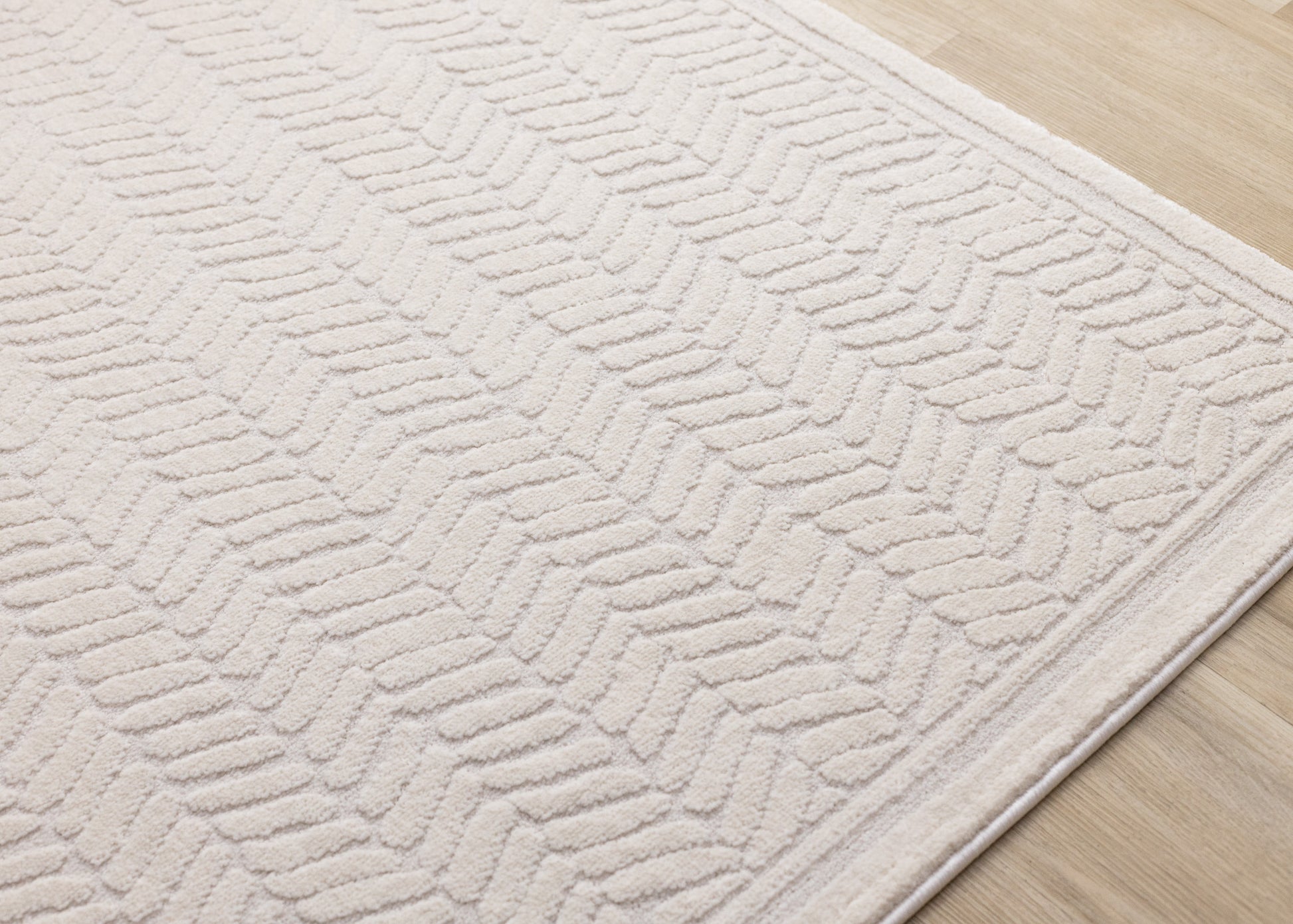 Modern Chevron Beige Area Rug-4