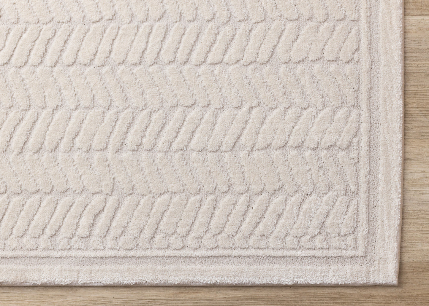 Modern Chevron Beige Area Rug-5