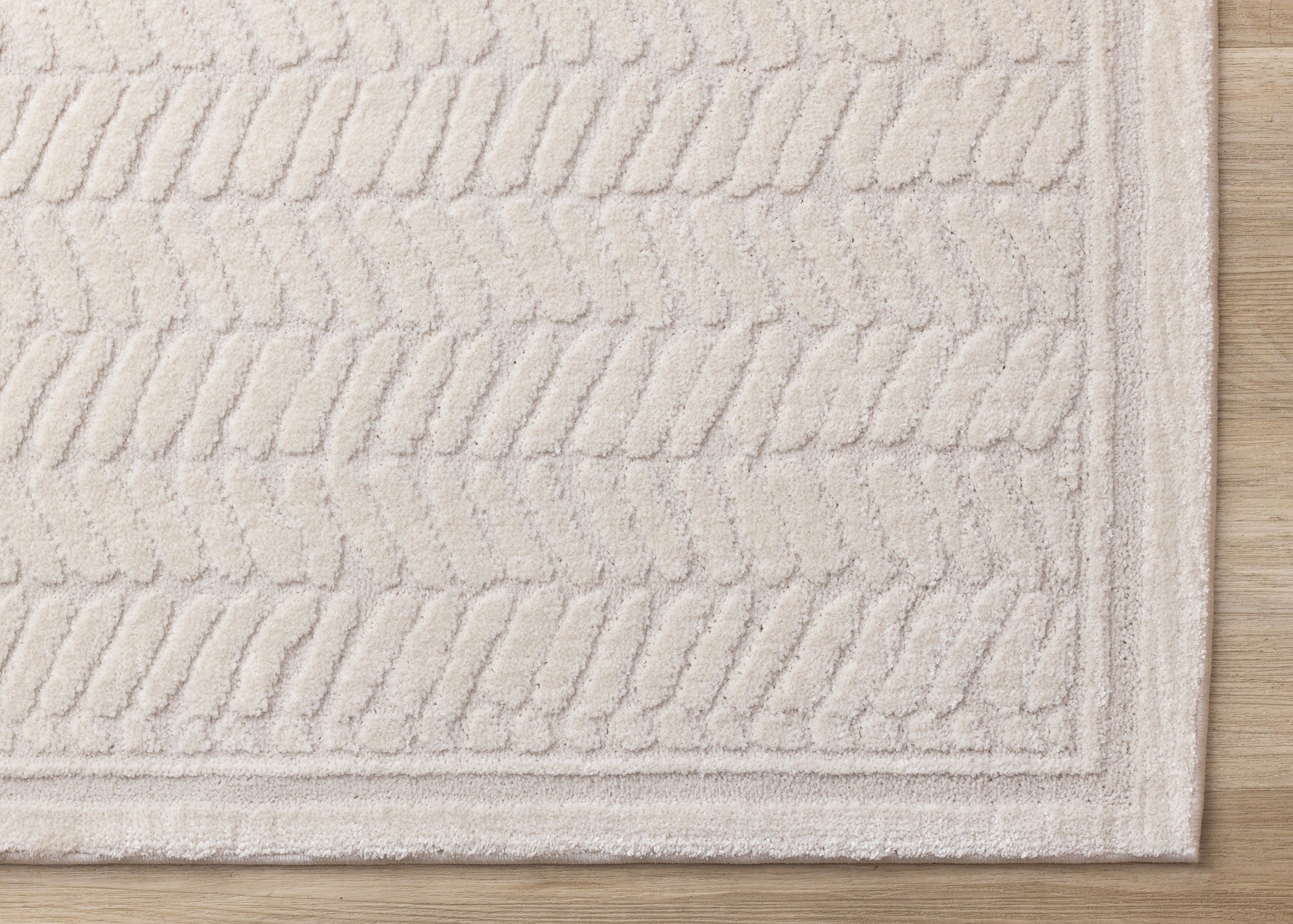 Modern Chevron Beige Area Rug-5