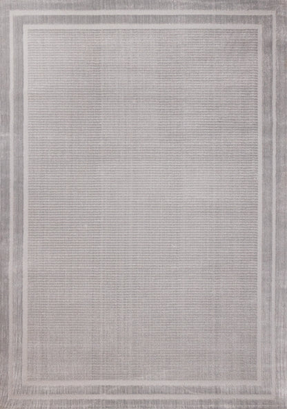 Contemporary Border Grey Area Rug