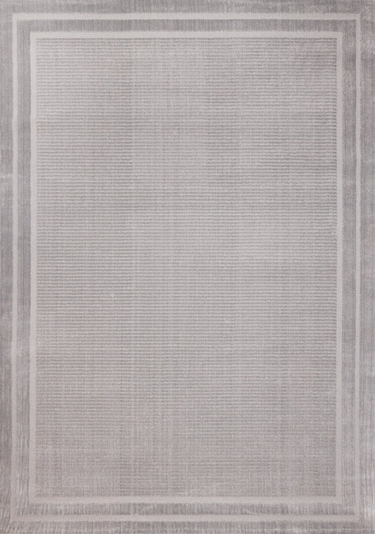 Contemporary Border Grey Area Rug