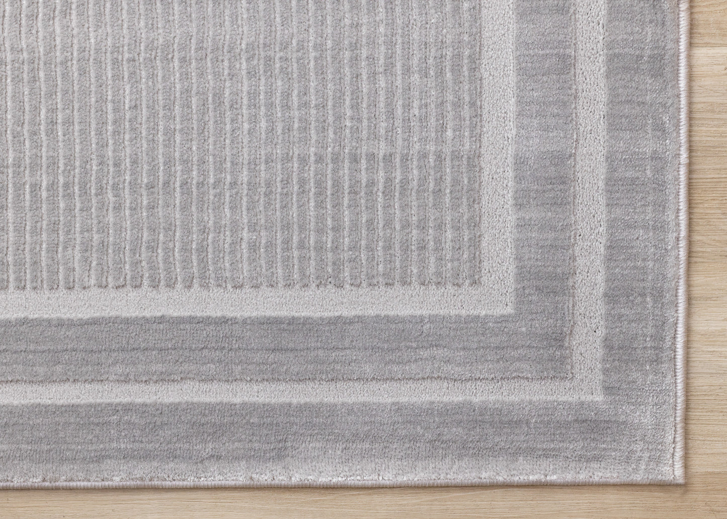 Contemporary Border Grey Area Rug