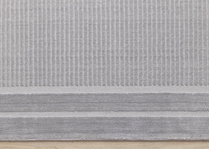 Contemporary Border Grey Area Rug