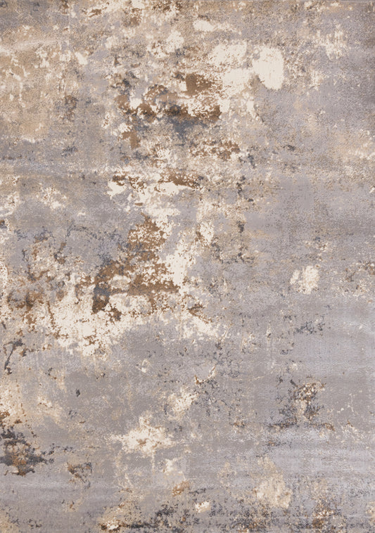Contemporary Distressed Taupe Area Rug