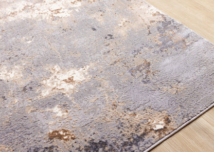 Contemporary Distressed Taupe Area Rug