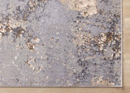 Contemporary Distressed Taupe Area Rug