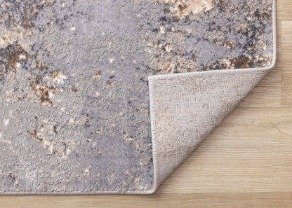 Contemporary Distressed Taupe Area Rug