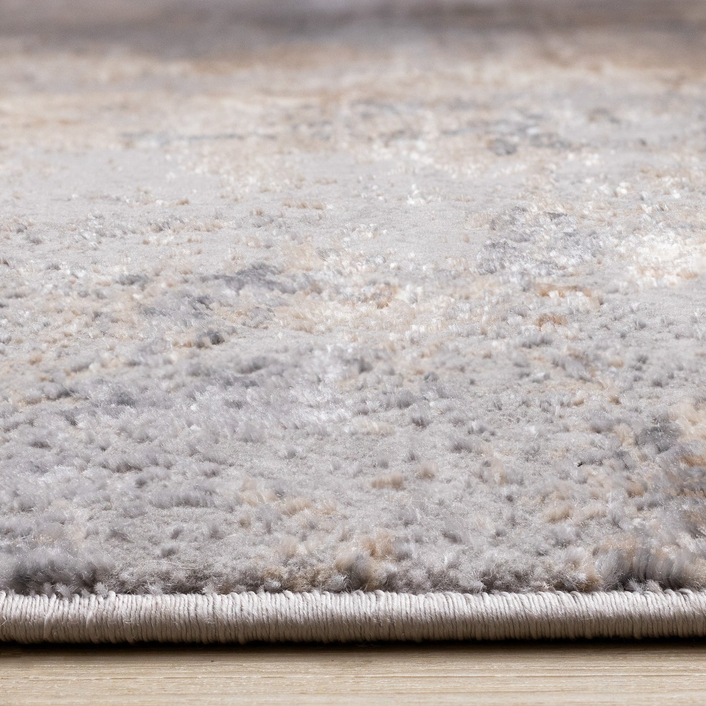 Contemporary Distressed Taupe Area Rug