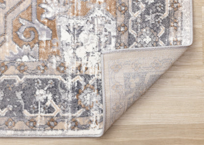 Traditional Border Grey Area Rug