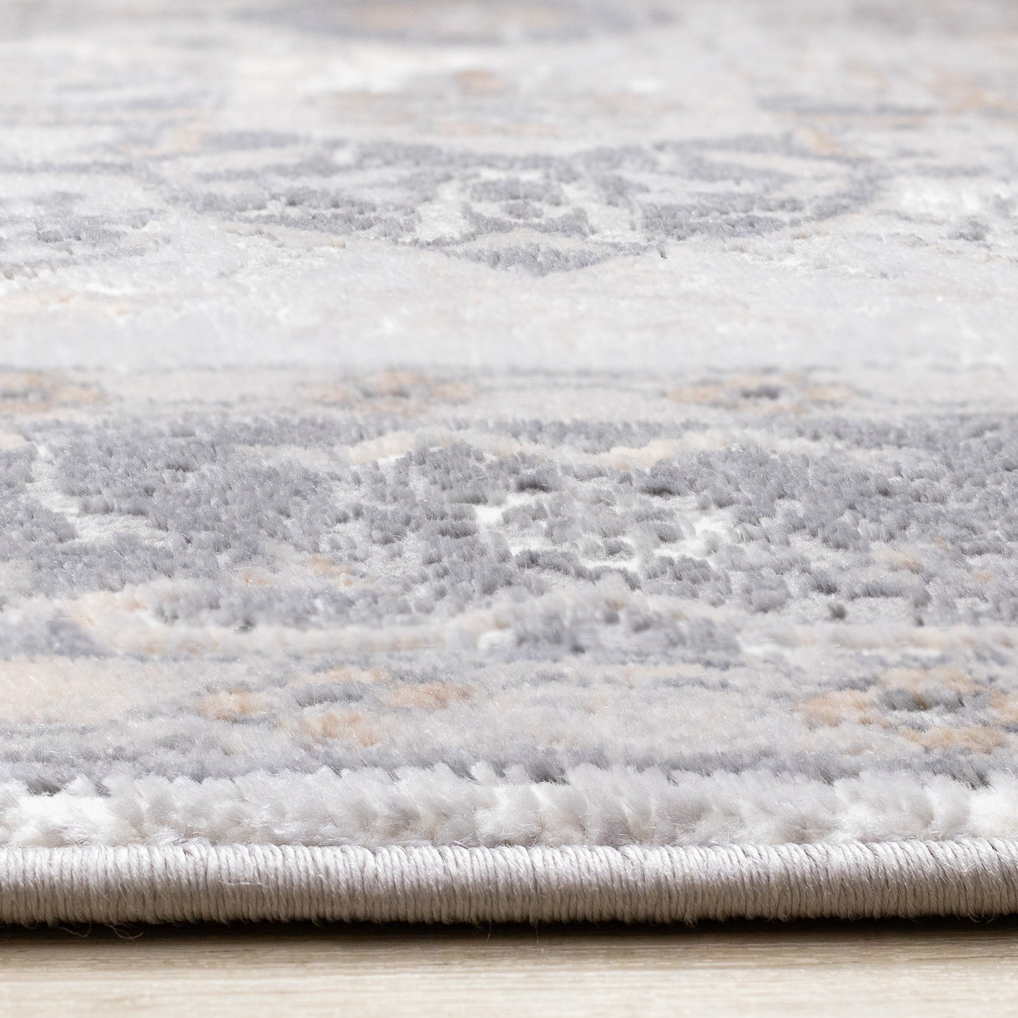 Traditional Border Grey Area Rug